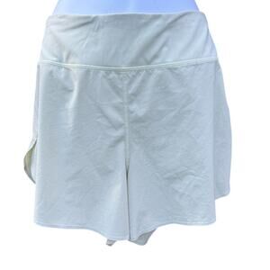 Athleta Pale Yellow Run With It 4.5” Athletic Athleisure Shorts
